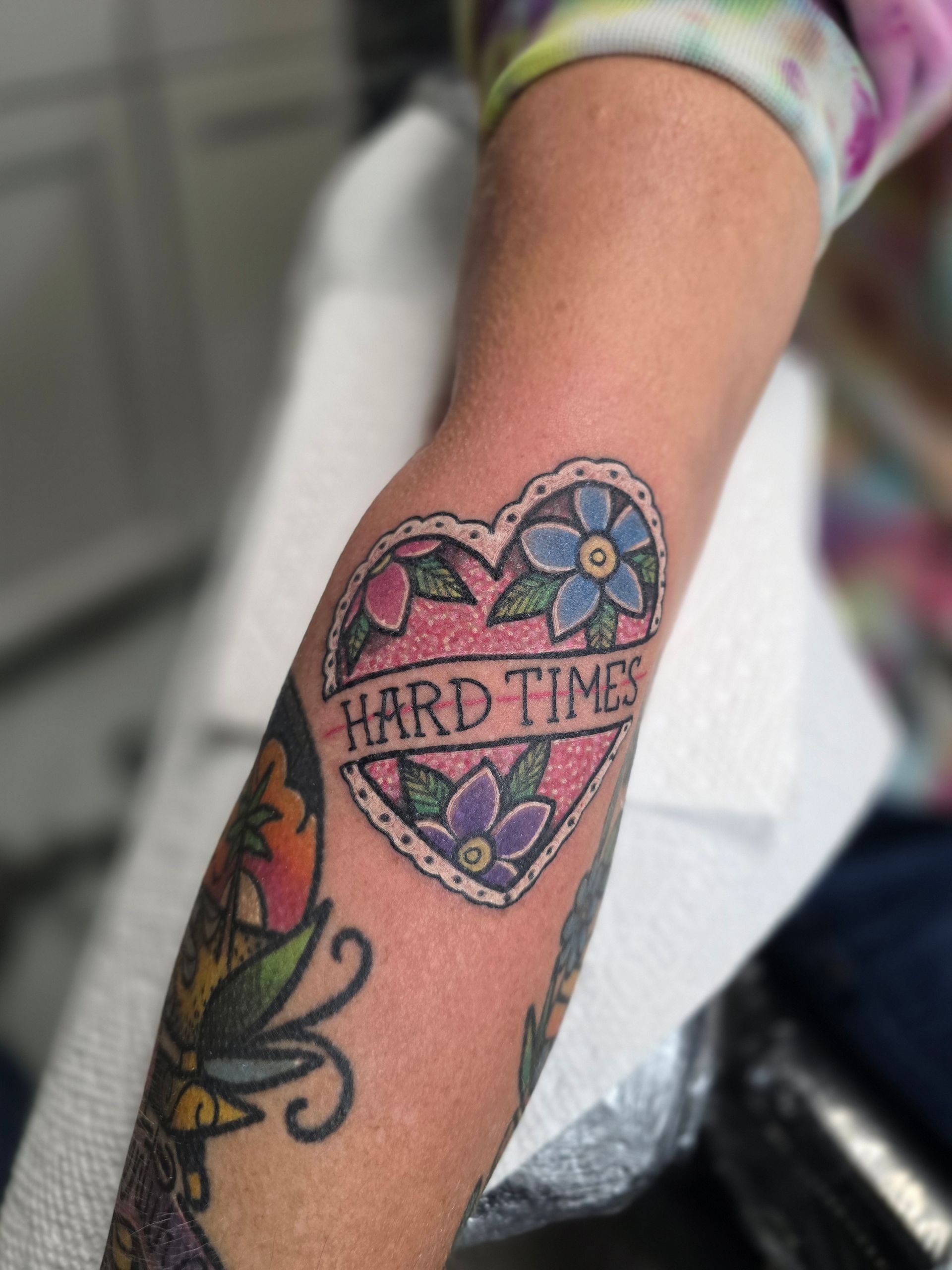 Tattoo of a heart with 