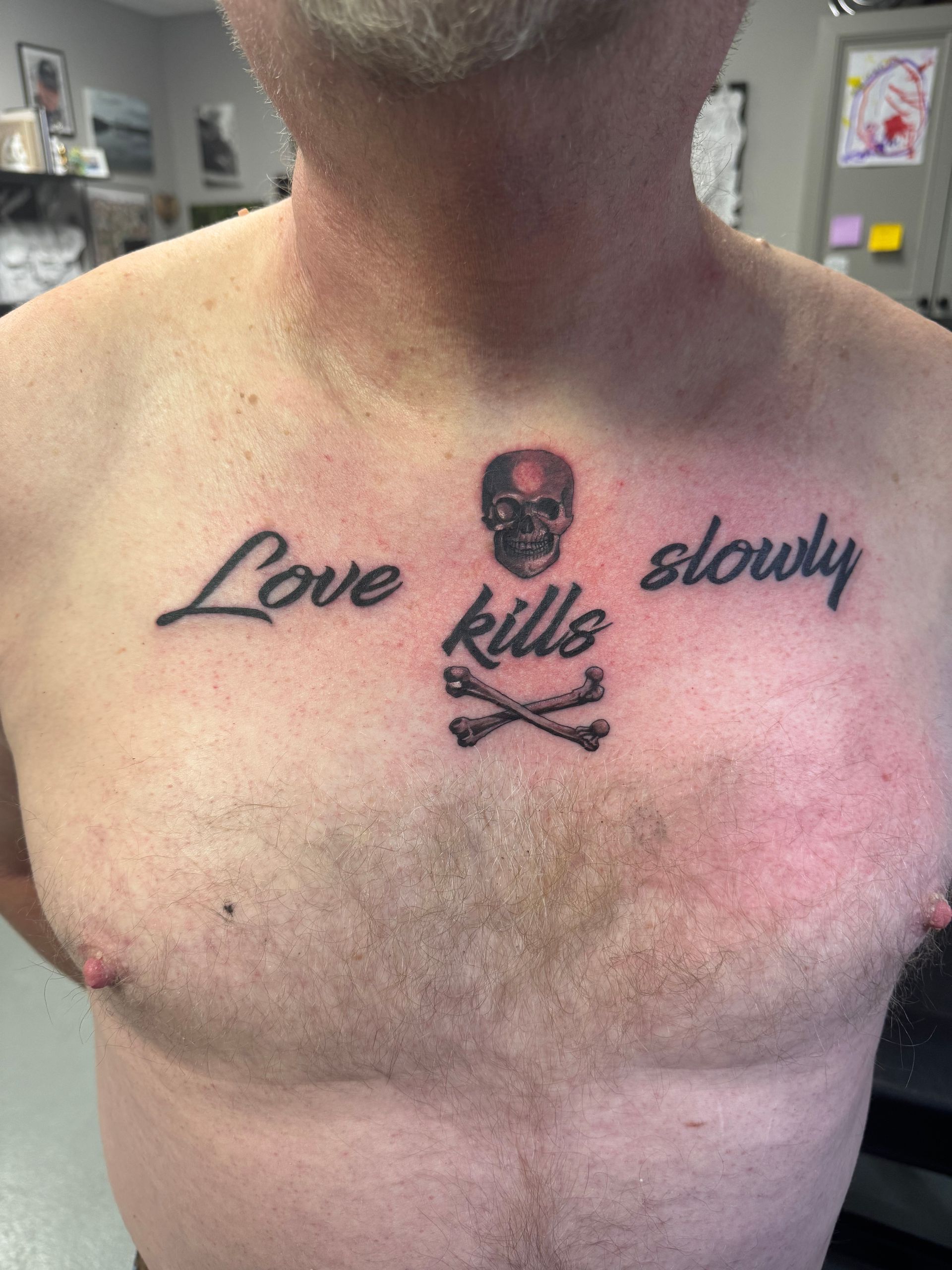 Tattoo on chest: