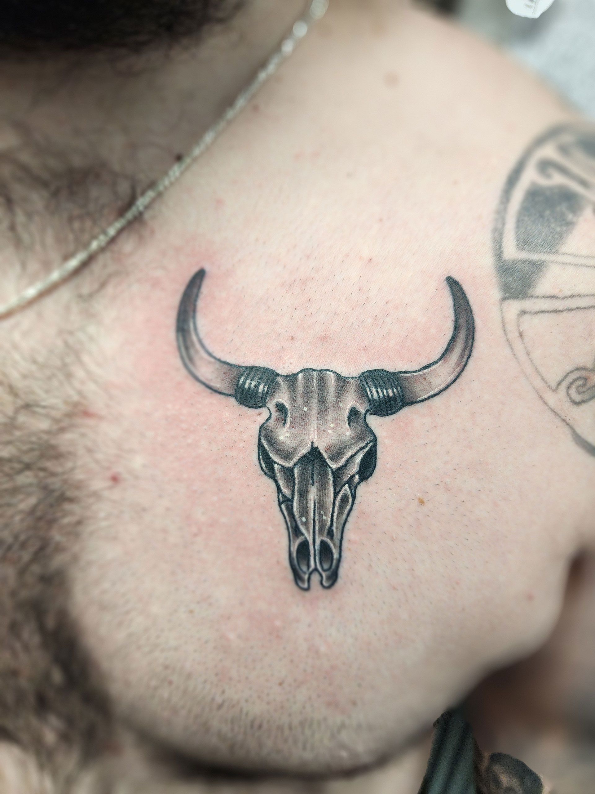 Bull skull tattoo