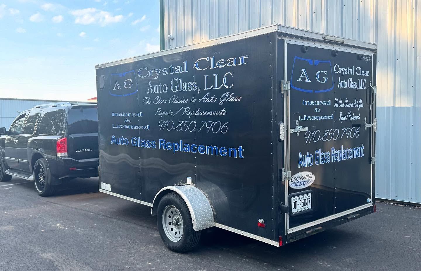 Black trailer branded 