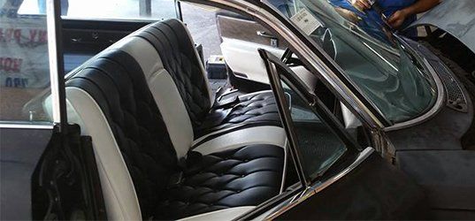 Leather car seat