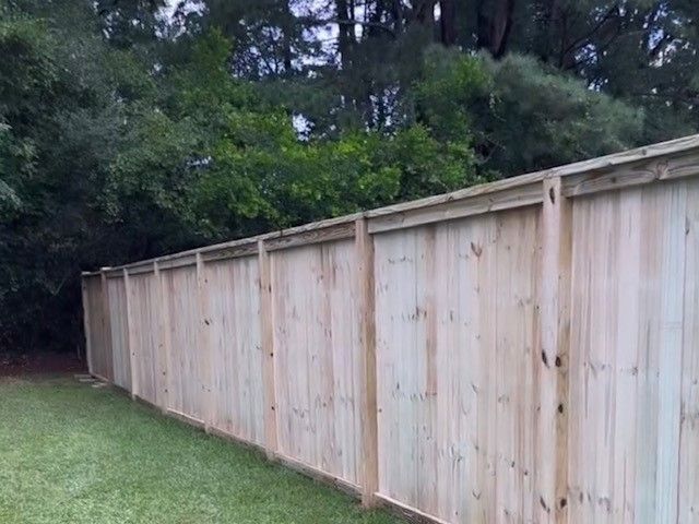 Wood fencing
