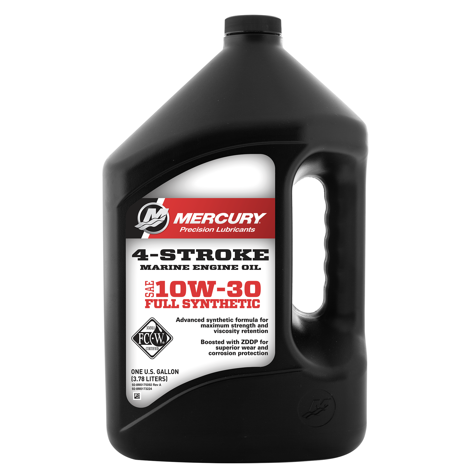 Black bottle of Mercury 4-Stroke 10W-30.