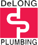 It is a logo for a plumbing company called delong plumbing.