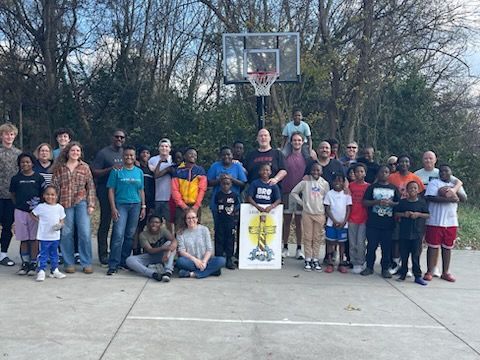 Group of happy adult and young men