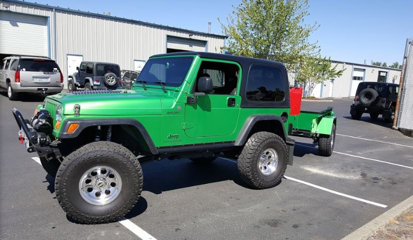 Green jeep