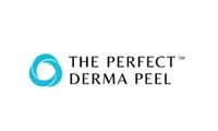 Logo for The Perfect Derma Peel, featuring a teal swirl and text.