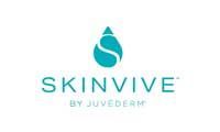 Skinvive by Juvederm logo: Teal water droplet with a white swirl, teal text.