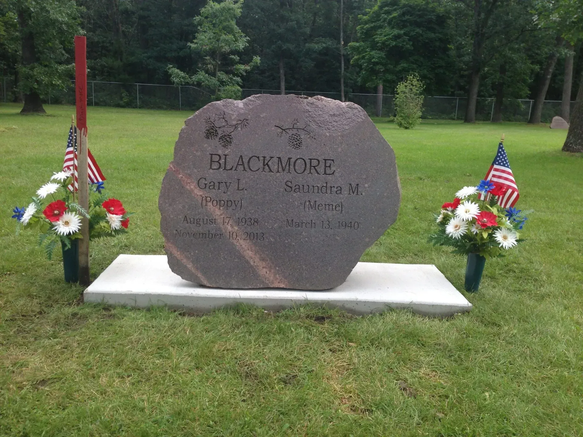 Tombstone engraved with