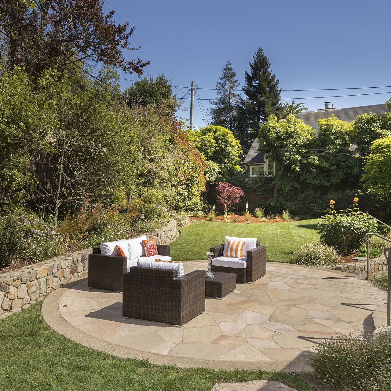 Garden with outdoor chairs