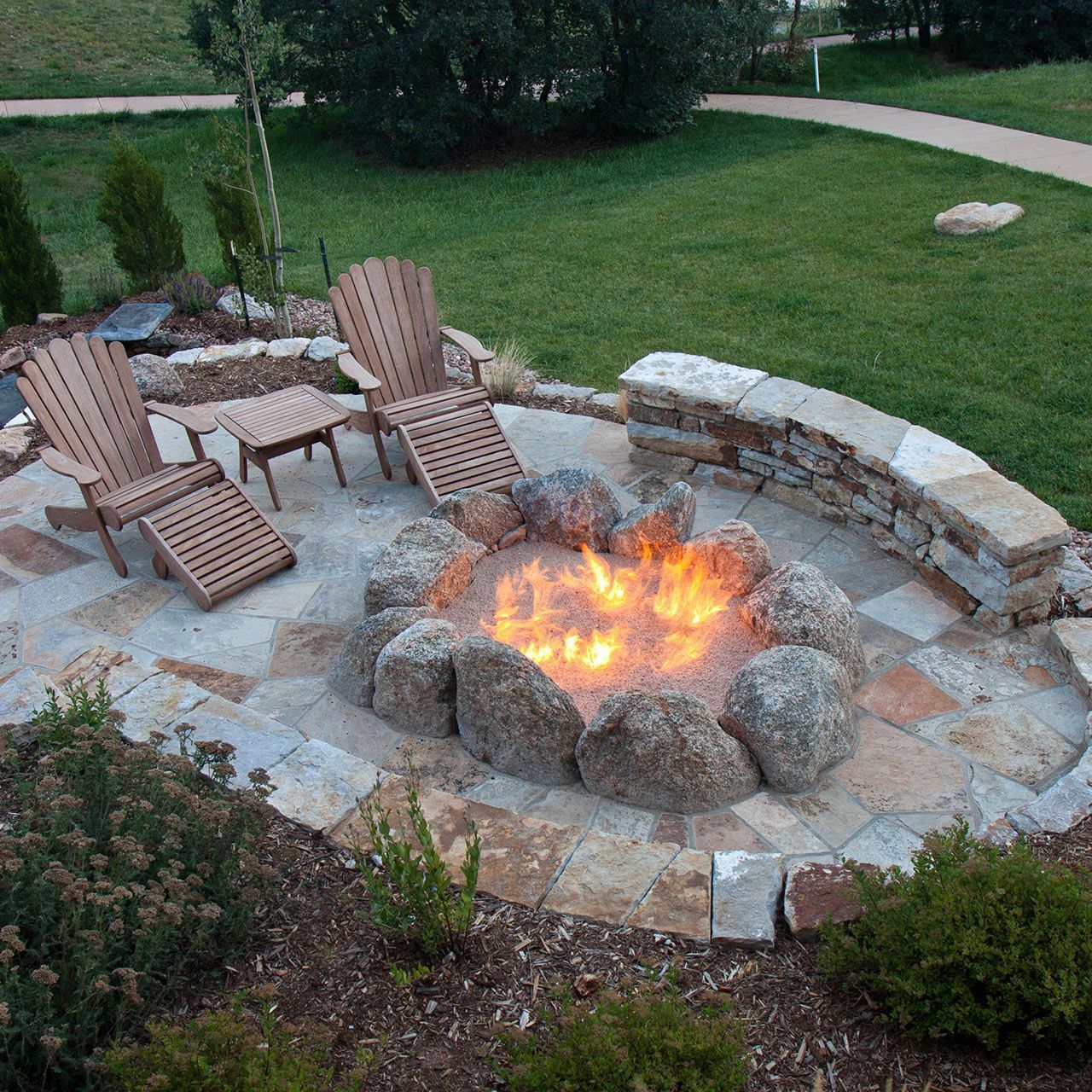 Garden and fire pit