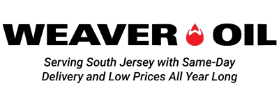 "WEAVER OIL" logo with black text and a red oil drop.
