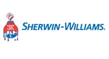 The logo for sherwin williams is shown on a white background.
