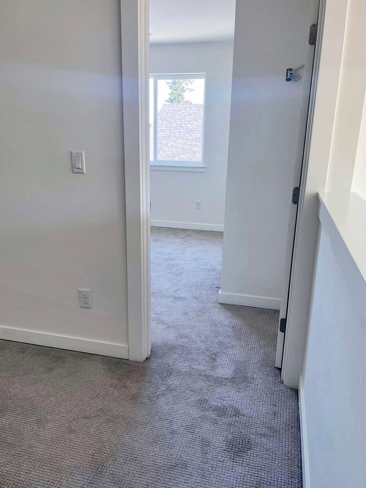 Newly installed carpet