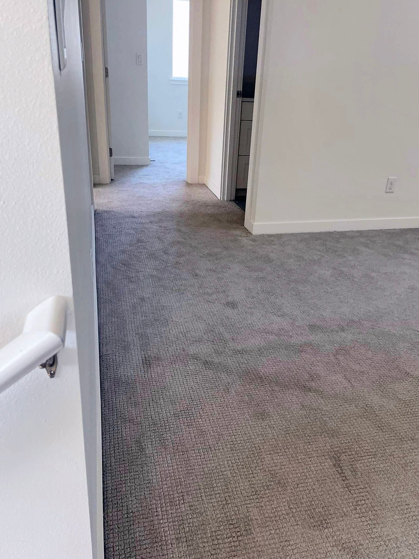 Newly installed carpet