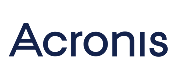 Acronis logo in dark blue on a white background. The letter 