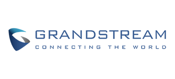 Grandstream logo with a blue and white abstract shape and text: 