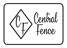 Central Fence logo with CF monogram in a diamond and black text on white background