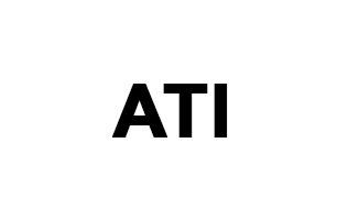 The word ati is written in black on a white background.