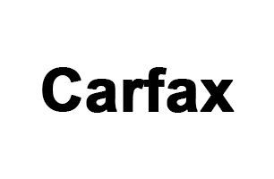 A black and white logo for carfax on a white background.