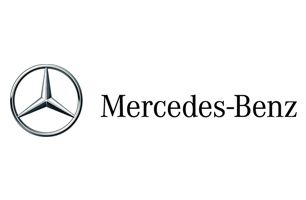 The mercedes benz logo is on a white background.