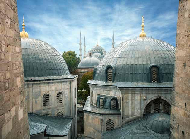 An aerial view of a mosque in istanbul , turkey.