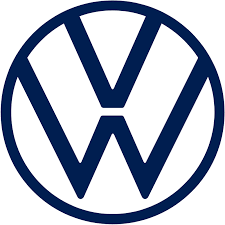 Dark blue Volkswagen logo within a blue circle.