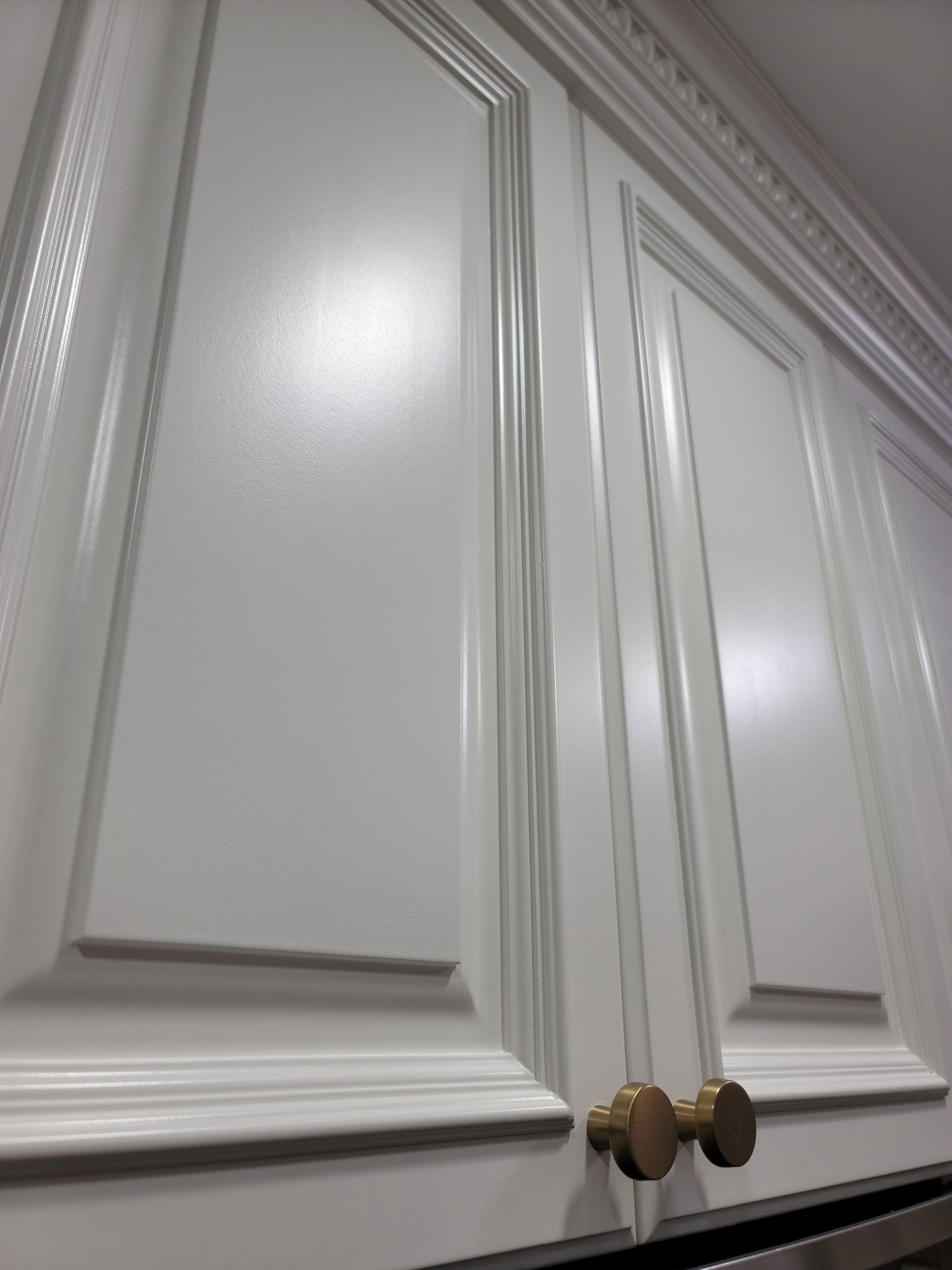 Detail of new kitchen cabinets