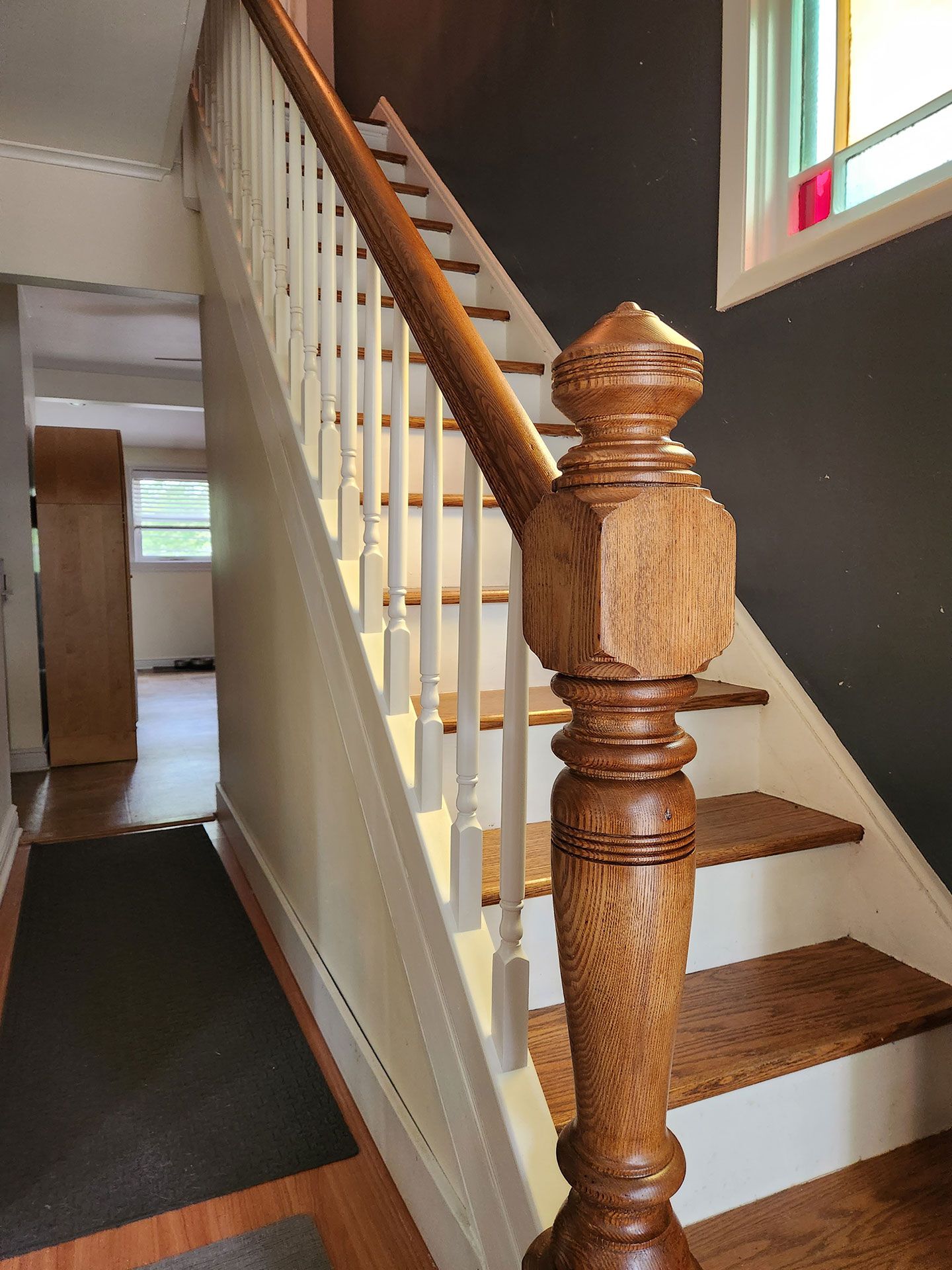 wooden stair railings chemical stripping
