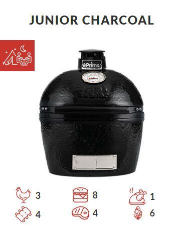 A picture of a junior charcoal grill on a white background.