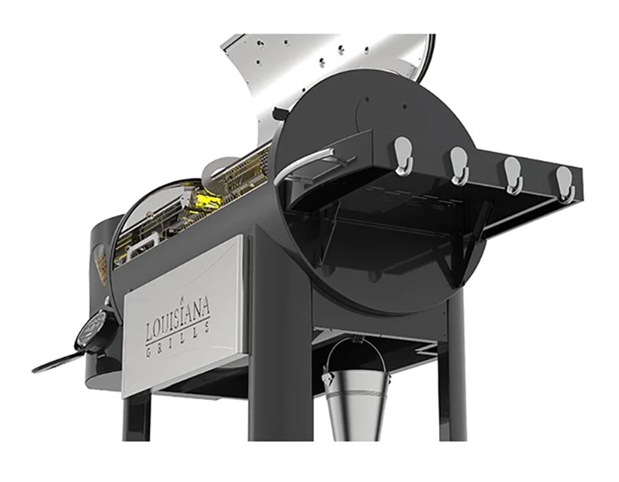 A machine that looks like a piano with the lid open.