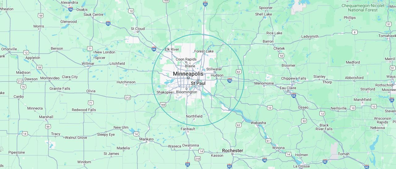 Four Seasons Energy Efficient Roofing, Inc. service area map