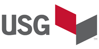USG logo: gray letters