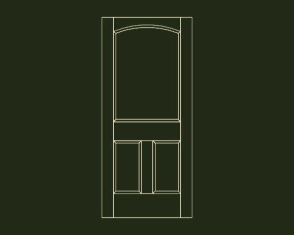 Three Panel Arch Top