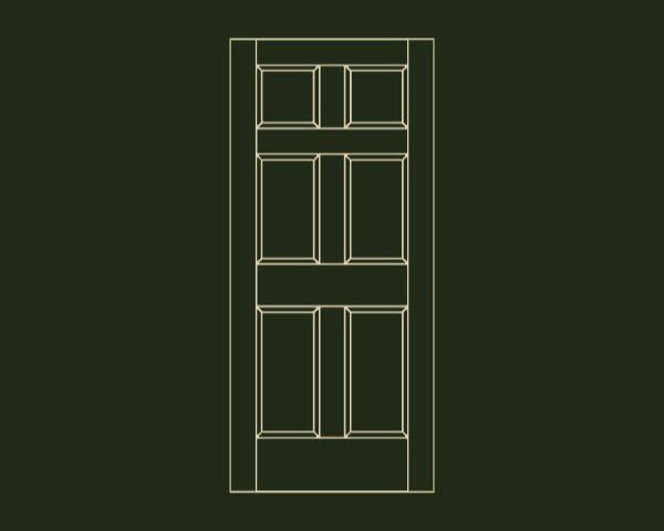 Six Panel Square Top