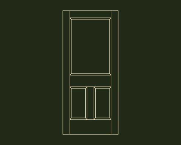 Three Panel Square Top