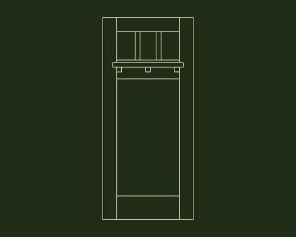 3 Lite w/ lintel shelf