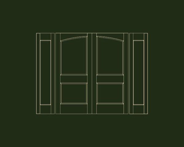 Two Panel Common Arch With Side Lites