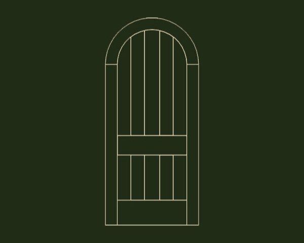 Two Panel True Arch V-Groove