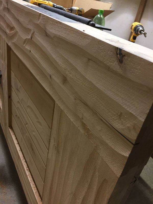 Massive Nine-Foot Distressed Rustic Alder Doors