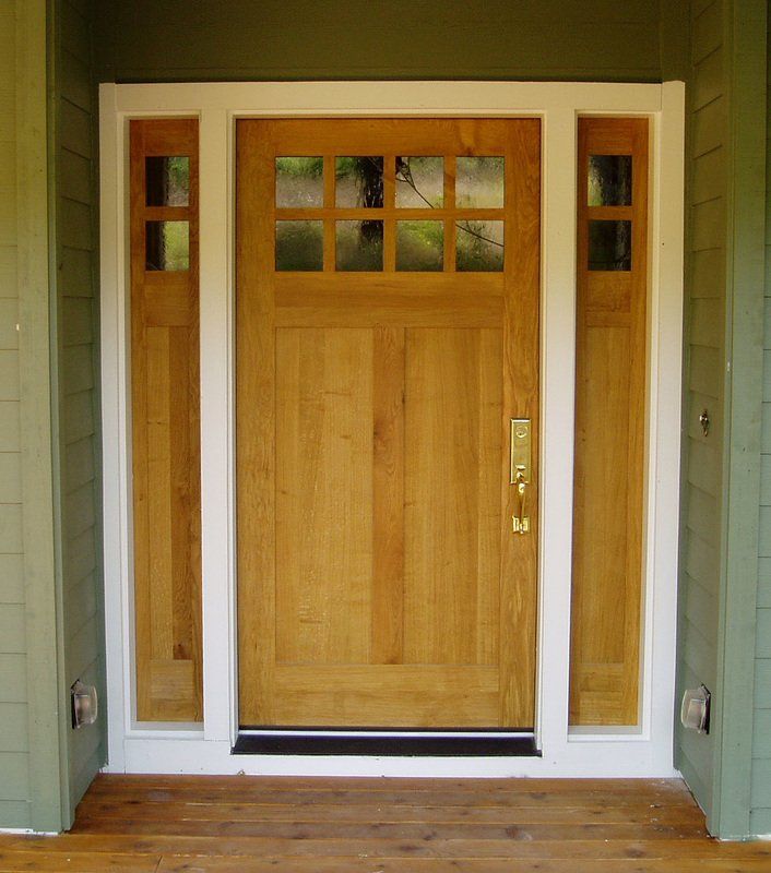 Oregon White Oak 8-Light Craftsman With Side Lights