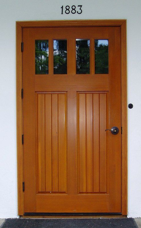 Douglas Fir Vertical Groove 4-Light Top, 2-Panel Bottom