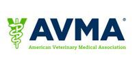 AVMA logo: green caduceus, dark blue letters