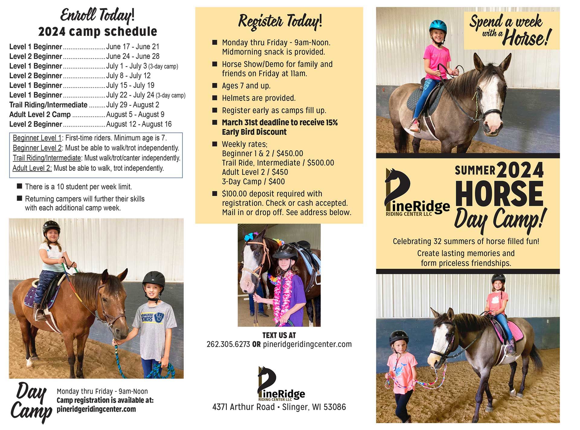 Horse Day Camp | Camp Activities | Slinger, WI