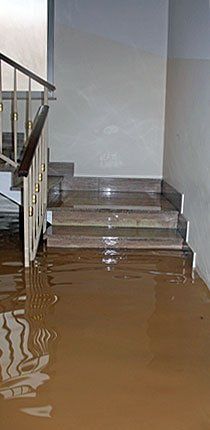 Flood in stairway