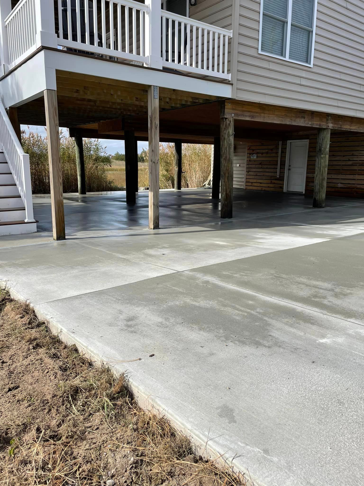 Concrete patio