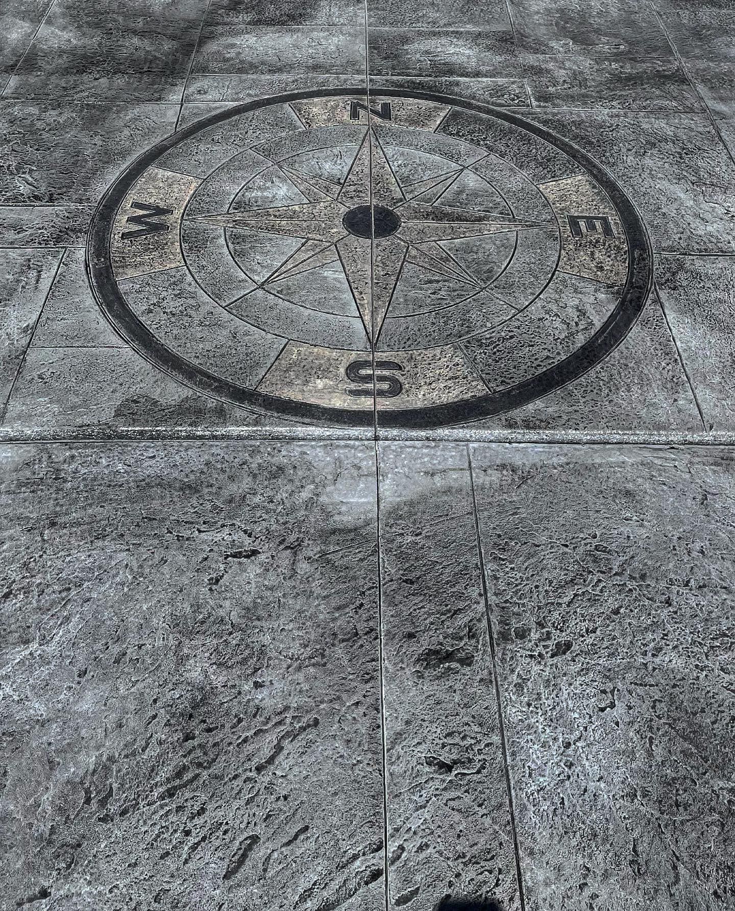 Patio with compass design