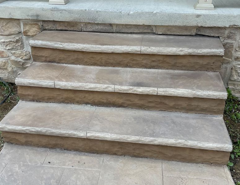 Traditional concrete stairs