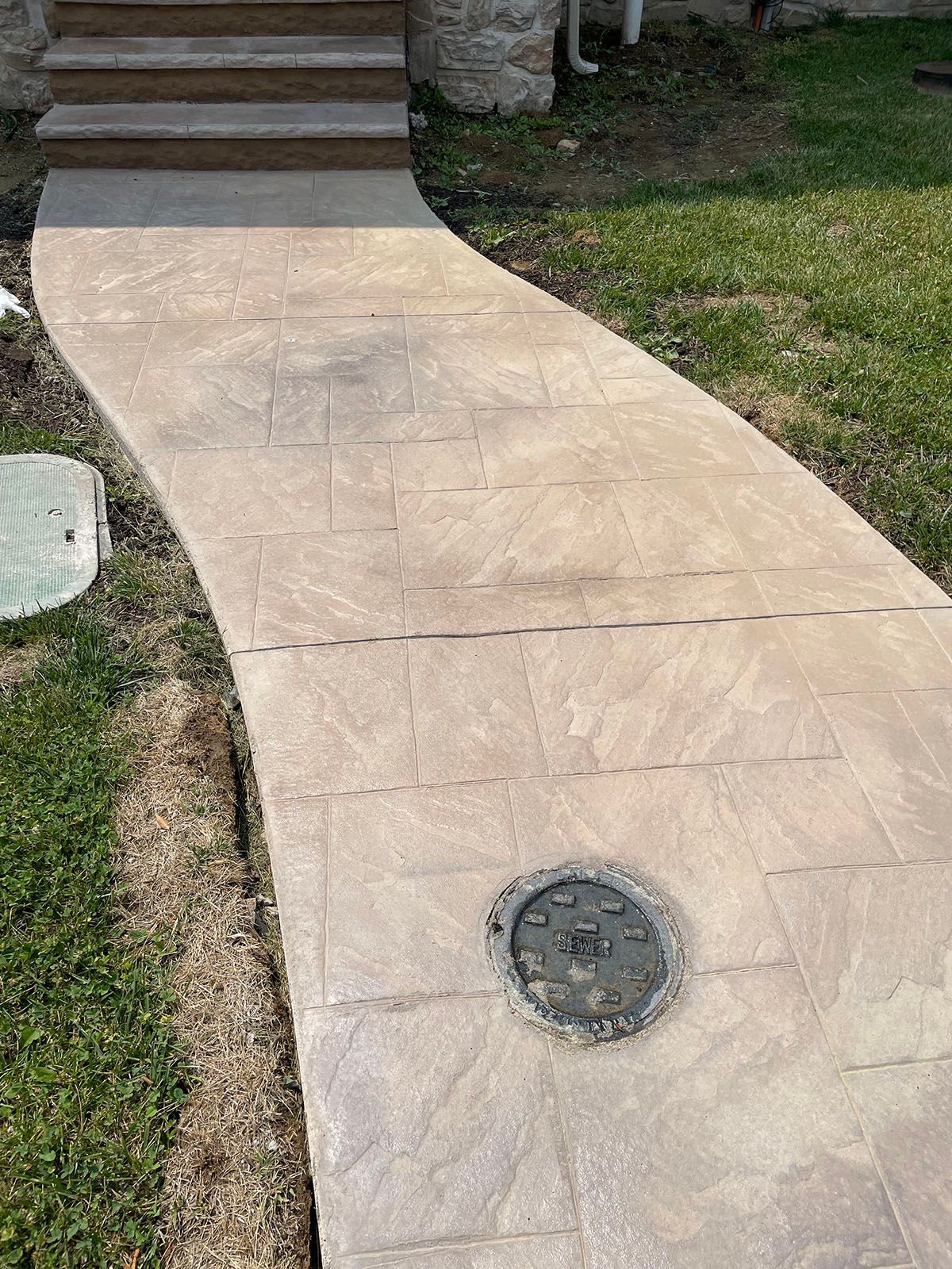 Stamped walkway