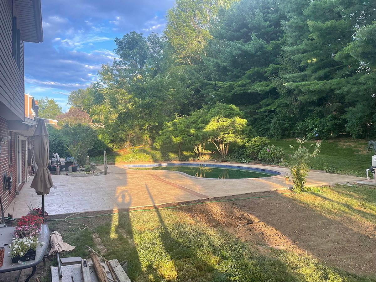 Stamped residential patio